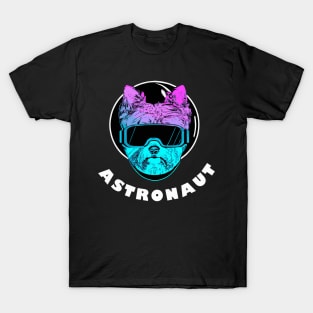 Astronaut Yorkshire Terrier Retro Dog Lover Yorkie T-Shirt